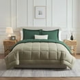 thumbnail image 1 of LammaLoe King Comforter, Quilted Down Alternative Comforter, All Season Duvet Insert Hunter/Sage Green, 1 of 8