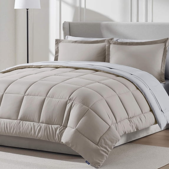LammaLoe King Comforter Set, With King Sheets, Reversible Bed In A Bag 7 Piece, Bedding Set, Linen