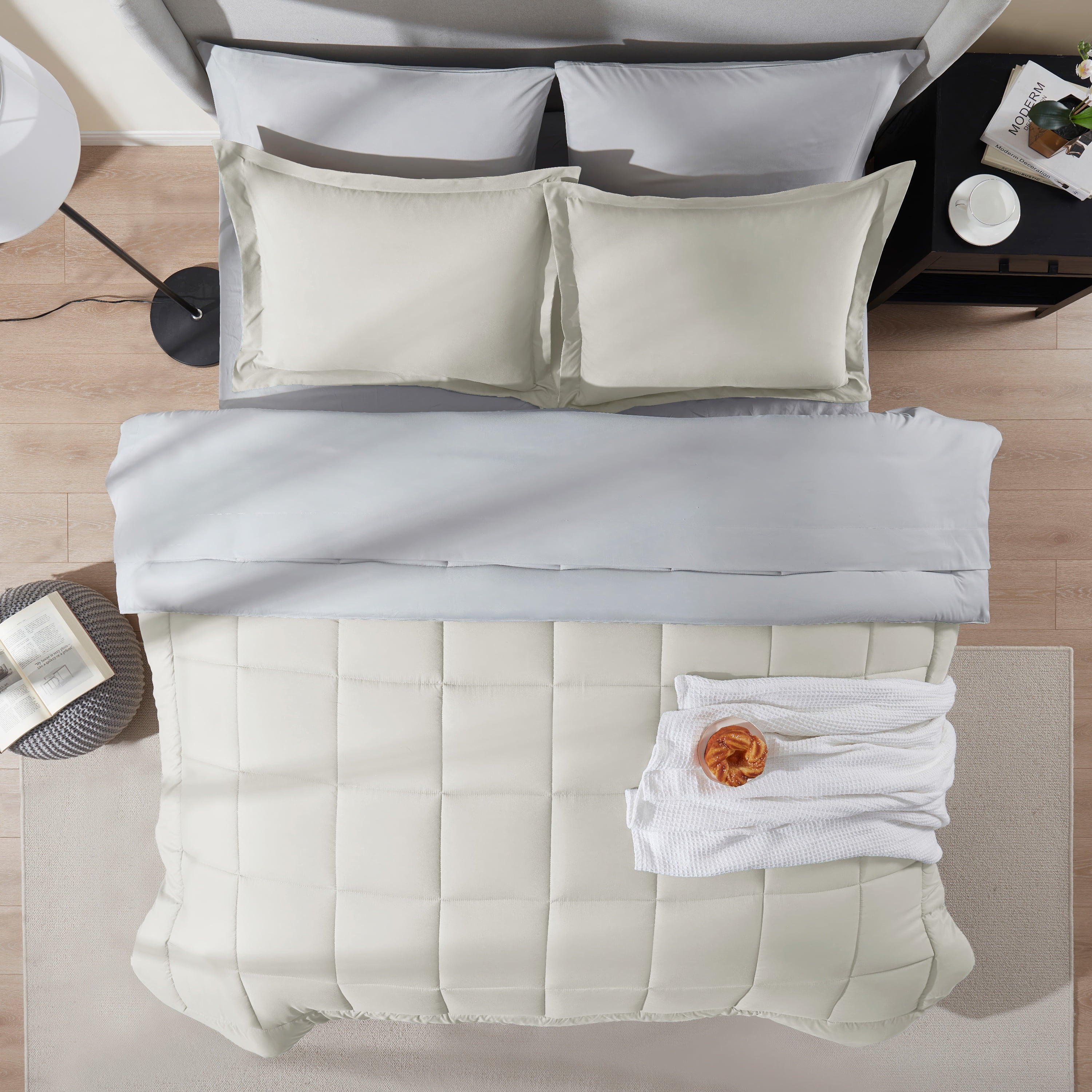 LammaLoe King Comforter Set With Sheets, Reversible Bed In A Bag 7 Piece, Bedding Set