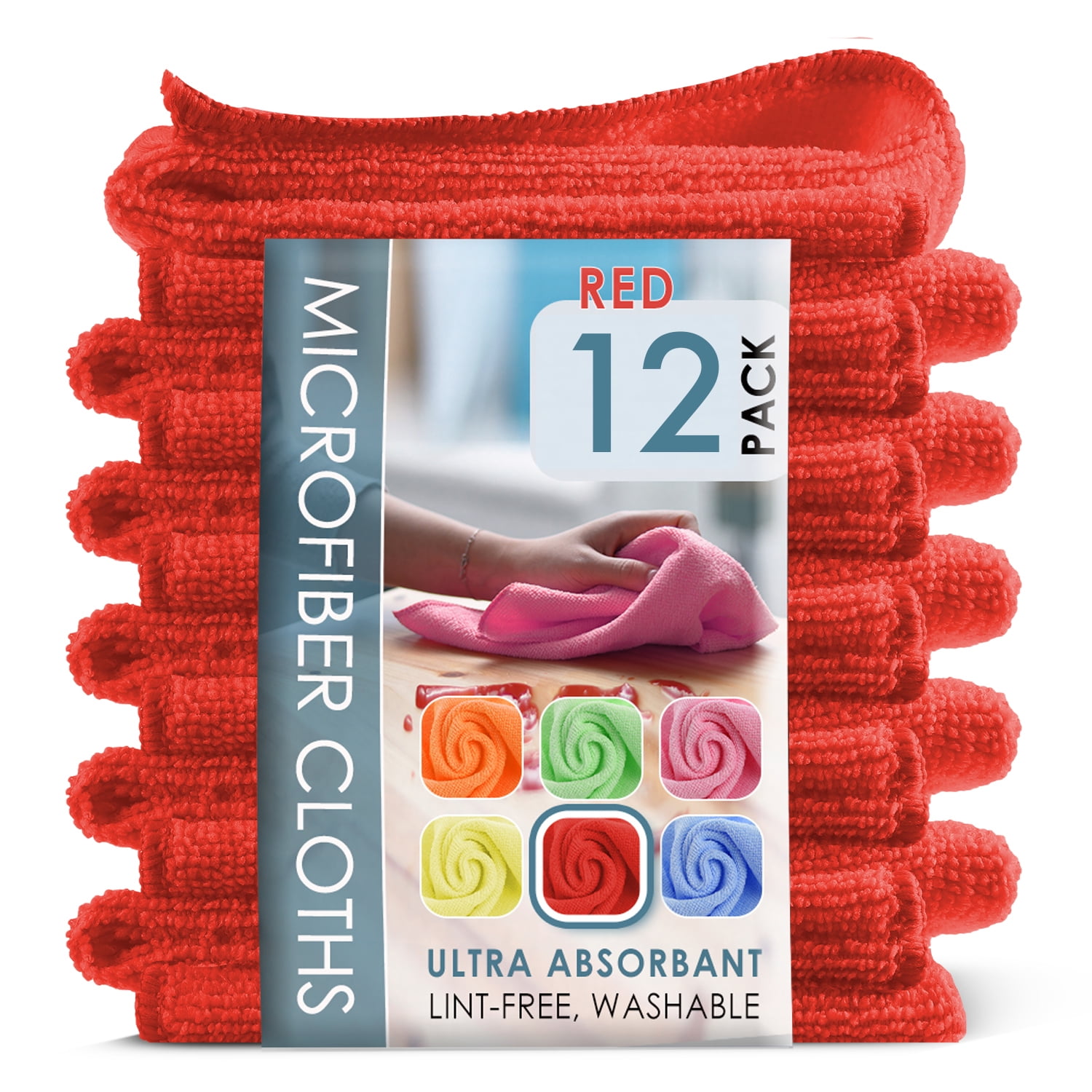 LammaLoe Microfiber Cleaning Cloths, Super Absorbent Cleaning Rags ...