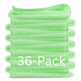 thumbnail image 1 of LammaLoe Microfiber Cleaning Cloths, Super Absorbent Cleaning Rags & Car Towels Lint Free, 12x12 Multi-Purpose, 36 Pack, Green, 1 of 9
