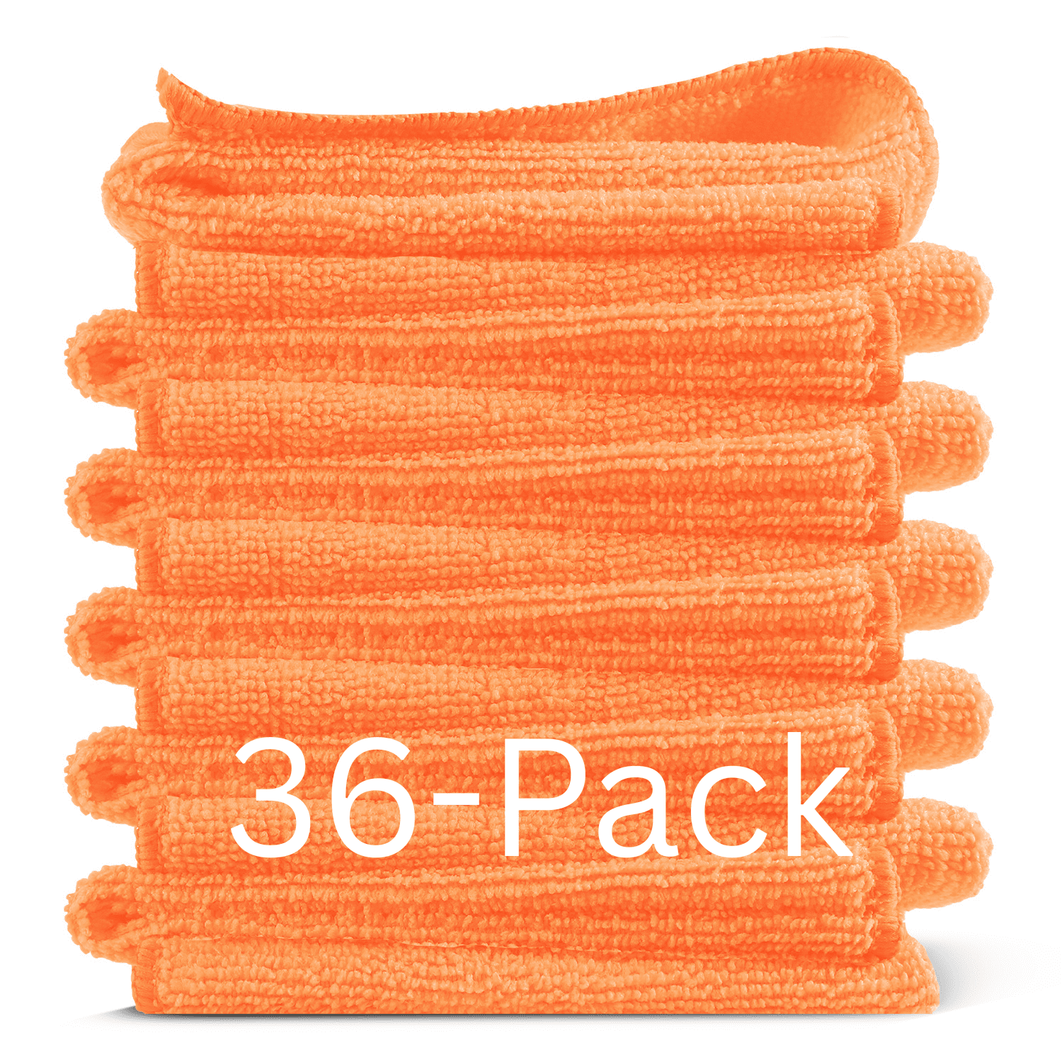 LammaLoe Microfiber Cleaning Cloths, Super Absorbent Cleaning Rags & Car Towels Lint Free, 12x12 Multi-Purpose, 36 Pack, Orange