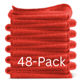 thumbnail image 1 of LammaLoe Microfiber Cleaning Cloths, Super Absorbent Cleaning Rags & Car Towels Lint Free, 12x12 Multi-Purpose, 48 Pack, Red, 1 of 8