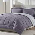 thumbnail image 1 of LammaLoe Queen Comforter Set, With Sheets, Reversible Bed In A Bag 7 Piece, Bedding Set, Grayish Purple, 1 of 7