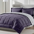 thumbnail image 1 of LammaLoe Queen Comforter Set, With Sheets, Reversible Bed In A Bag 7 Piece, Bedding Set, Purple, 1 of 7