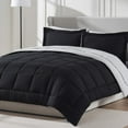 thumbnail image 1 of LammaLoe Queen Comforter Set, With Sheets, Reversible Bed In A Bag 7 Piece, Bedding Set, Black, 1 of 7