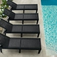 thumbnail image 1 of LammaLoe Set of 6 Chaise Outdoor Lounge Chairs for Pool Chairs or Patio Furniture, Black, 1 of 7