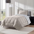 thumbnail image 1 of LammaLoe Twin Comforter Set, With Sheets, Reversible Bed In A Bag 5 Piece, Bedding Set, Beige, 1 of 7