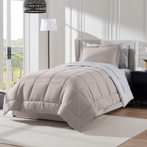 LammaLoe Twin Comforter Set, With Sheets, Bed In A Bag 5 Piece, Bedding Set, Linen