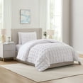 thumbnail image 1 of LammaLoe Twin Comforter Sets, 7 Piece Seersucker Bed in a Bag, Bedding Comforter Set with Sheets, Modern Bed Set, White, 1 of 5