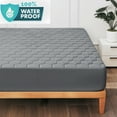 thumbnail image 1 of LammaLoe Twin XL Mattress Pad Waterproof, Quilted Fitted Mattress Protector, Mattress Topper for College Dorm Room, Deep Pocket Cover Fits 8" 21", Gray, 1 of 6