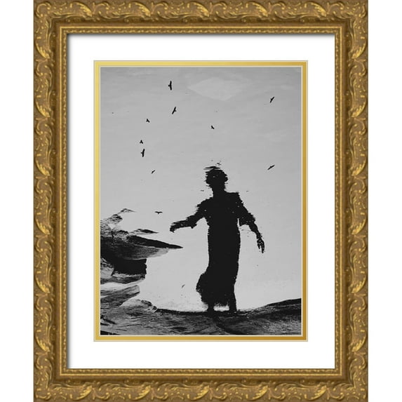 Lammakmak 25x32 Gold Ornate Wood Framed with Double Matting Museum Art Print Titled - Beauty In Water