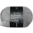 thumbnail image 1 of Lammaloe Acrylic Yarn For Crocheting And Knitting, (370 Yards) Worsted Medium #4 Crochet Yarn For Beginners, Grey, 1 of 1