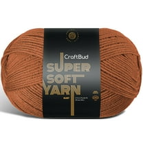 Lammaloe Acrylic Yarn For Crocheting And Knitting, (370 Yards) Worsted Medium #4 Crochet Yarn For Beginners, Rust