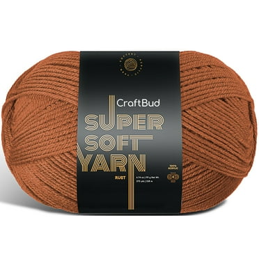 Lammaloe Acrylic Yarn For Crocheting And Knitting, (370 Yards) Worsted Medium #4 Crochet Yarn For Beginners, Rust