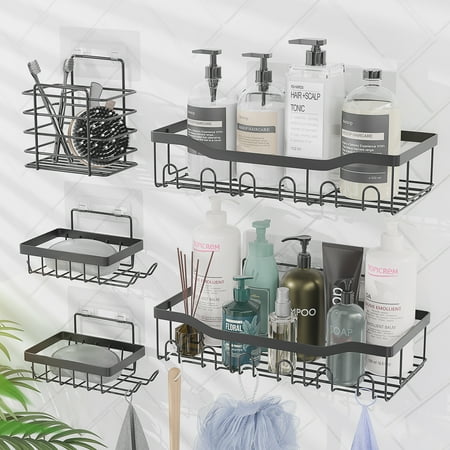 5-Pack Lammaloe Adhesive Shower Shelves – Durable, Space-Saving & Stylish