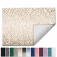 thumbnail image 1 of Lammaloe Chenille Bathroom Rugs Non Slip Bath Mat, 17x24 Ultra Absorbent, Soft & Machine Washable Bath Mats for Bathroom, Ombre Cream, 1 of 1