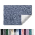 thumbnail image 1 of Lammaloe Chenille Bathroom Rugs Non Slip Bath Mat, 20x32 Ultra Absorbent, Soft & Machine Washable Bath Mats for Bathroom, Stone Blue, 1 of 1