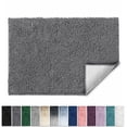 thumbnail image 1 of Lammaloe Chenille Bathroom Rugs Non Slip Bath Mat, 20x32 Ultra Absorbent, Soft & Machine Washable Bath Mats for Bathroom, Stone Gray, 1 of 1
