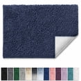 thumbnail image 1 of Lammaloe Chenille Bathroom Rugs Non Slip Bath Mat, 24×36 Ultra Absorbent, Soft & Machine Washable Bath Mats for Bathroom, Navy, 1 of 1