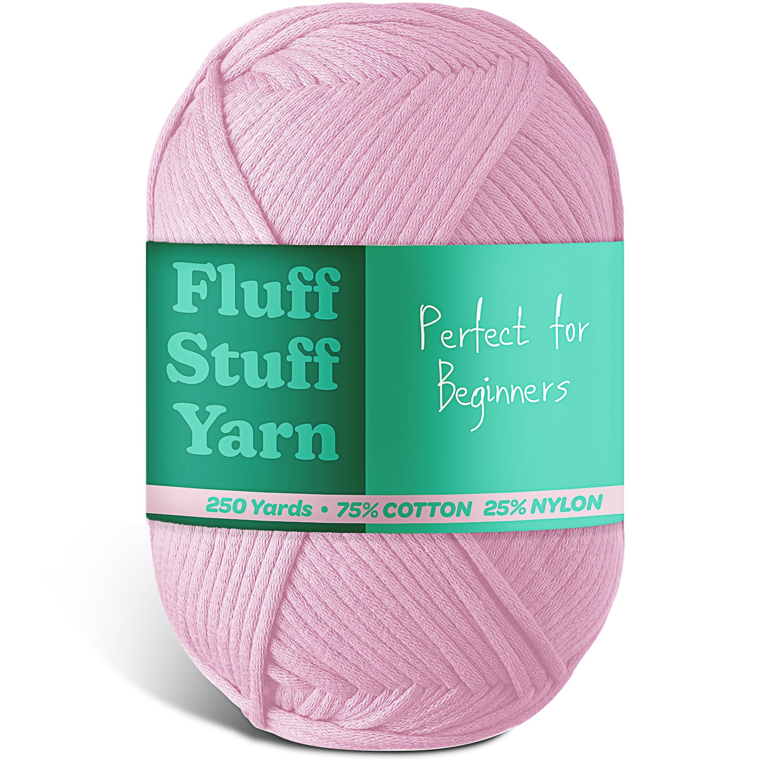 Lammaloe Cotton Yarn For Crocheting And Knitting, (250 Yards) Worsted Medium #4 Crochet Yarn For Beginners,Baby Pink