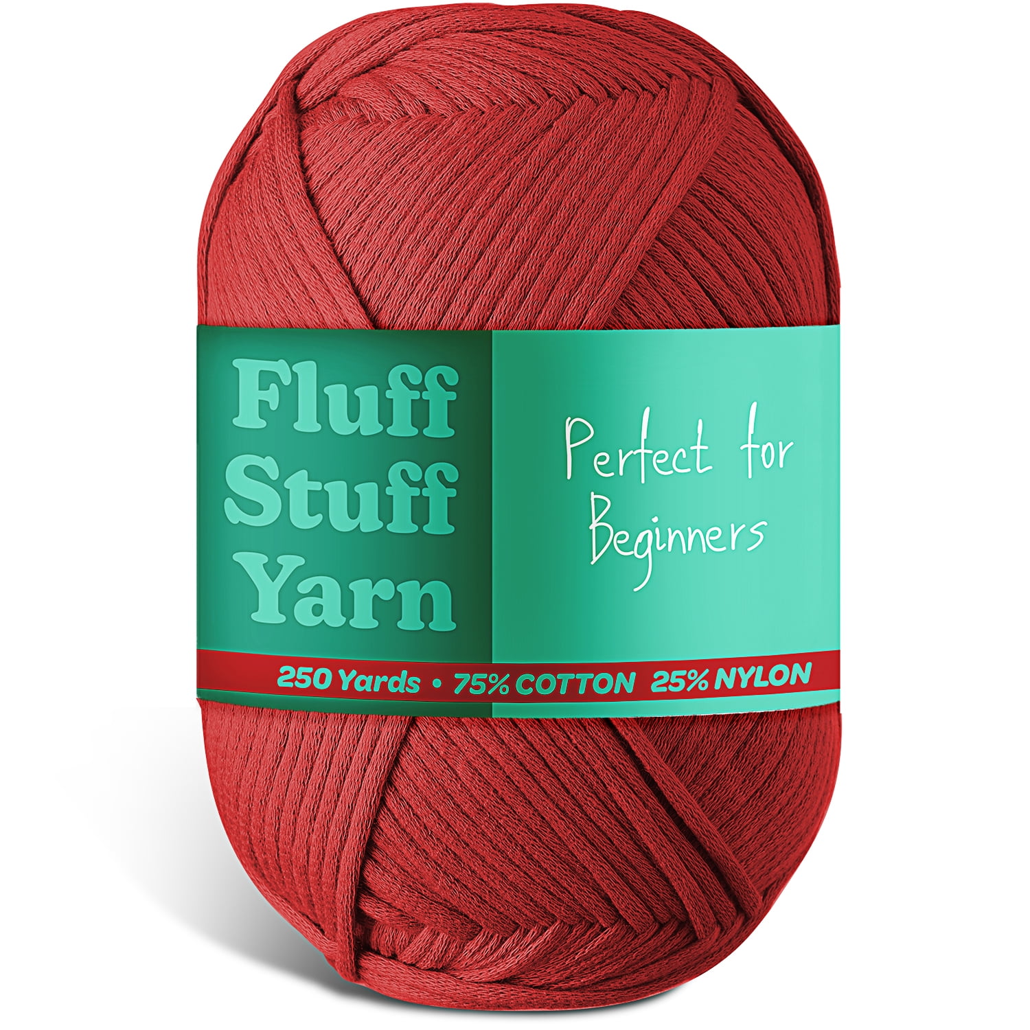 Lammaloe Cotton Yarn For Crocheting And Knitting, (250 Yards) Worsted Medium #4 Crochet Yarn For Beginners, Burgundy