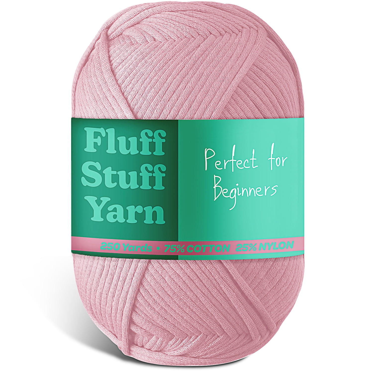 Lammaloe Cotton Yarn For Crocheting And Knitting, (250 Yards) Worsted Medium #4 Crochet Yarn For Beginners, Dusty Pink
