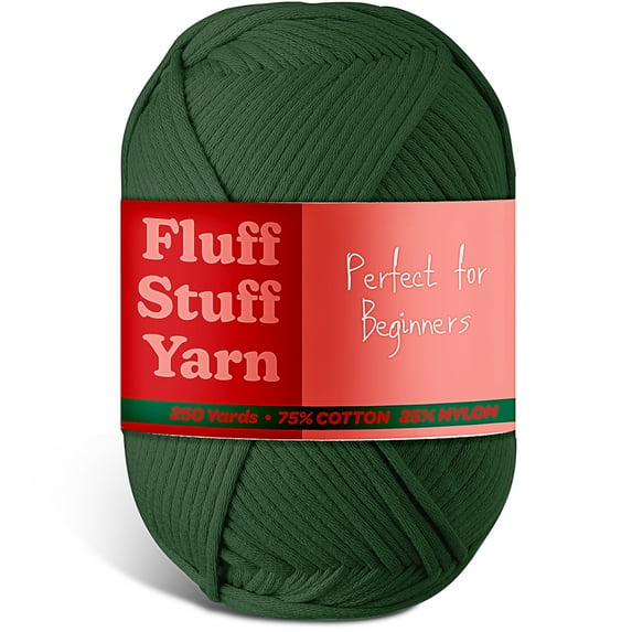 Lammaloe Cotton Yarn For Crocheting And Knitting, (250 Yards) Worsted Medium #4 Crochet Yarn For Beginners, Hunter Green