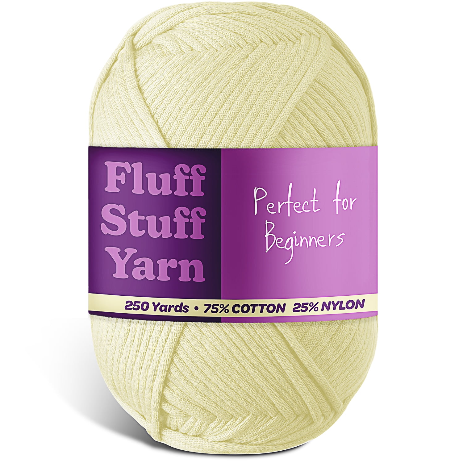 Lammaloe Cotton Yarn For Crocheting And Knitting, (250 Yards) Worsted Medium #4 Crochet Yarn For Beginners, Light Yellow