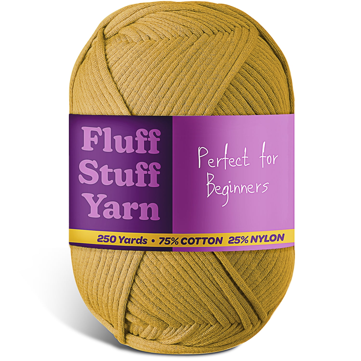 Lammaloe Cotton Yarn For Crocheting And Knitting, (250 Yards) Worsted Medium #4 Crochet Yarn For Beginners, Mustard