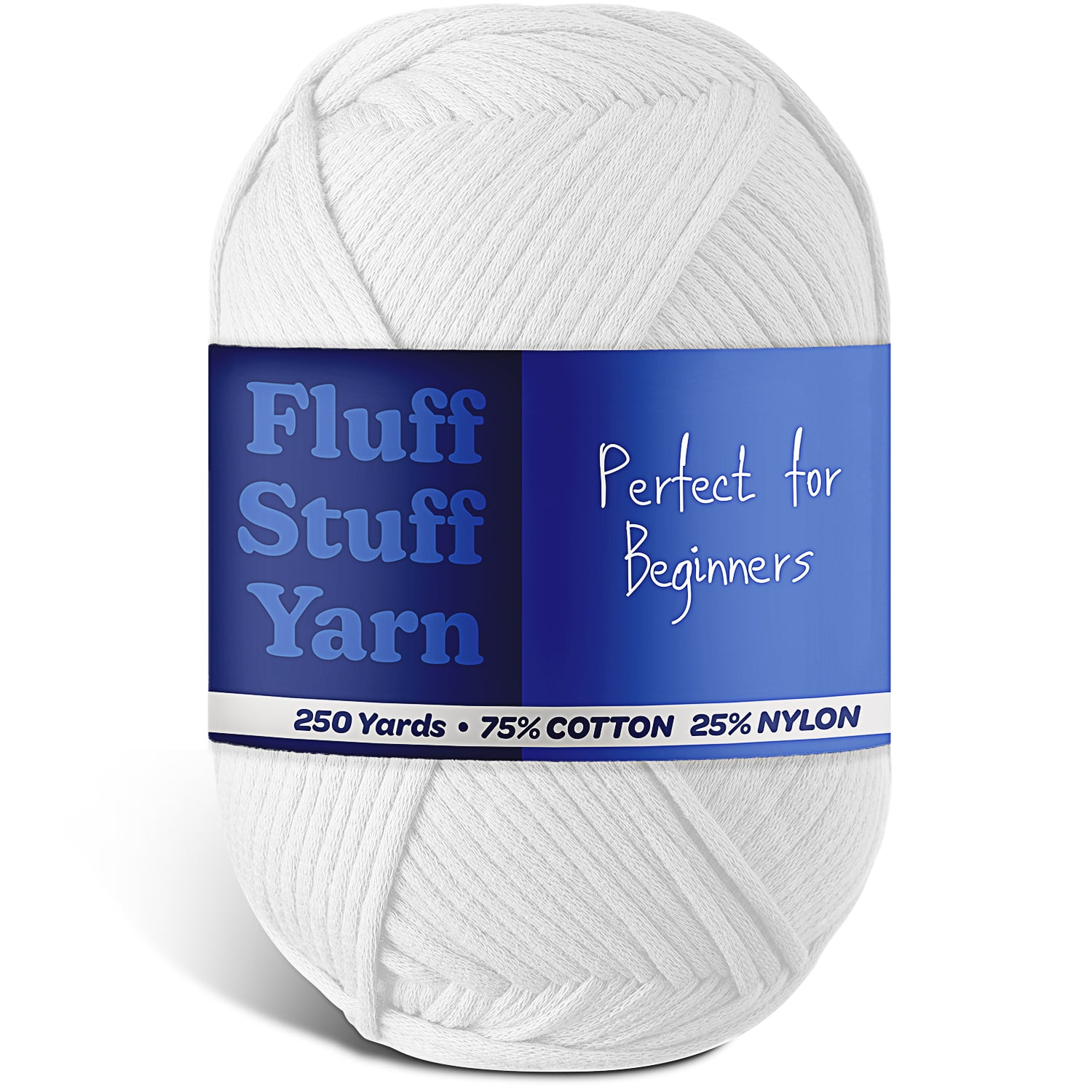Lammaloe Cotton Yarn For Crocheting And Knitting, (250 Yards) Worsted Medium #4 Crochet Yarn For Beginners, White