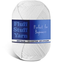 Lammaloe Cotton Yarn For Crocheting And Knitting, (250 Yards) Worsted Medium #4 Crochet Yarn For Beginners, White
