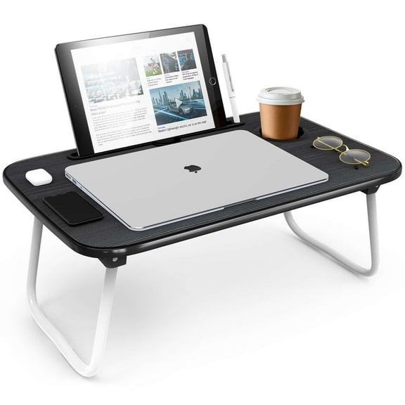 Lammaloe Foldable Lap Desk, Portable & Lightweight Laptop Desk for Bed and Couch - Ideal for Working, Reading, or Eating, Small