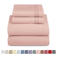 thumbnail image 1 of Nestl Full Size Sheet Sets, 1800 Series Deep Pocket 4 Piece, Luxury Soft Microfiber Bed Sheets Full, Peach, 1 of 8