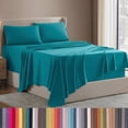 thumbnail image 1 of Lammaloe Full Size Sheets Set, Hotel Style Deep Pocket 4 Piece Bed Sheets, Luxury Soft Microfiber Sheet Sets, Teal Blue, 1 of 8
