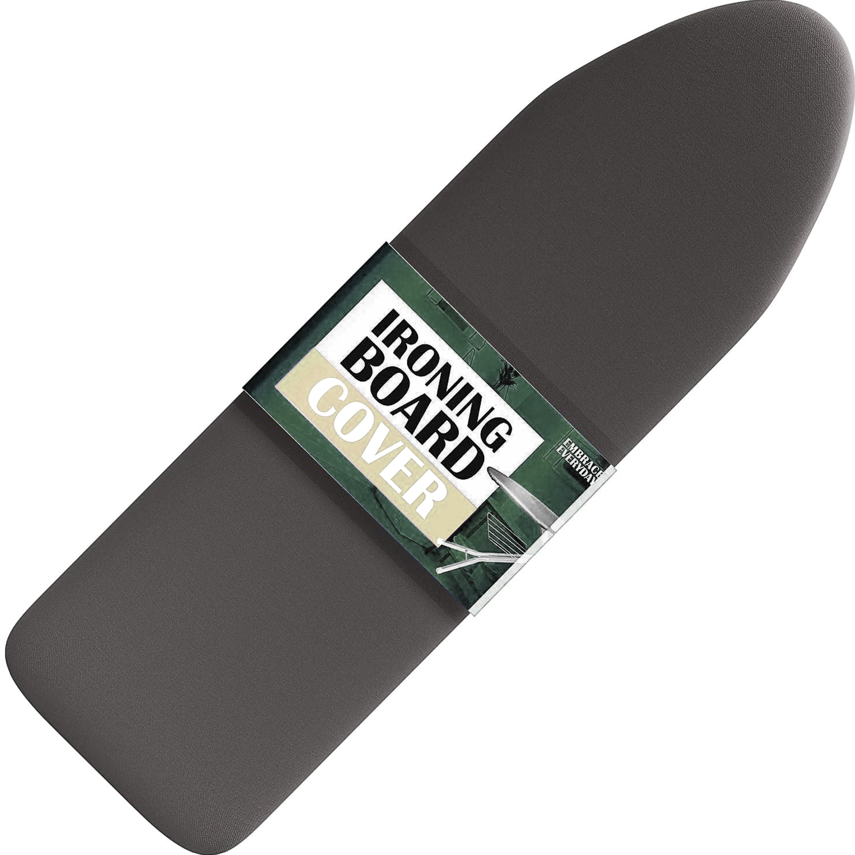 Lammaloe Ironing Board Cover and Pad 15 x 54, Thick Padding, Elastic Edge, Hook & Loop Secure Fit, Gray