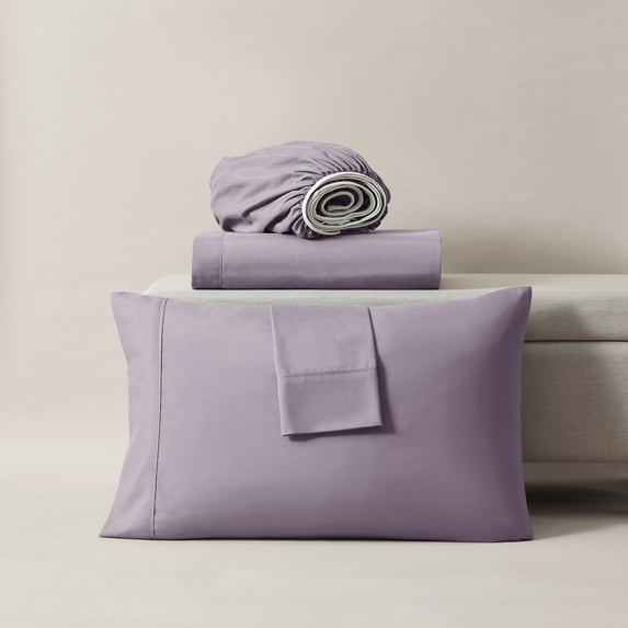 Lammaloe King Sheets Set, Hotel Style Deep Pocket 4 Piece Bed Sheets, Luxury Soft Microfiber Sheet Sets, Dusty Purple