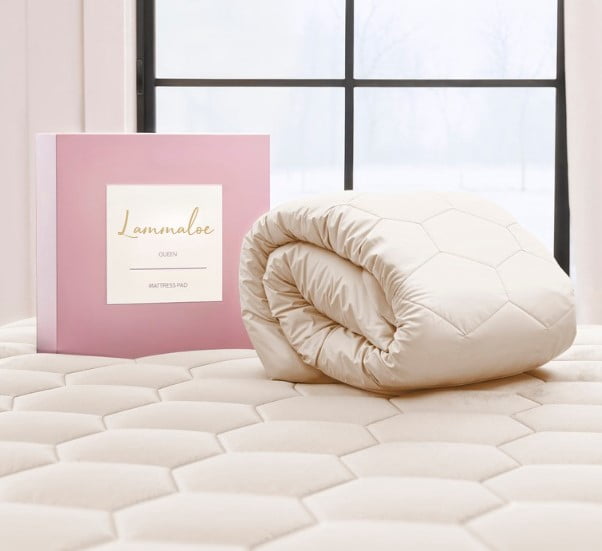 Lammaloe King Size Quilted Fitted Mattress Pad Cover, 100% Waterproof Mattress Protectors, Deep Pocket Fitted Mattress Cover 8" - 21" (78" x 80", Beige Cream)