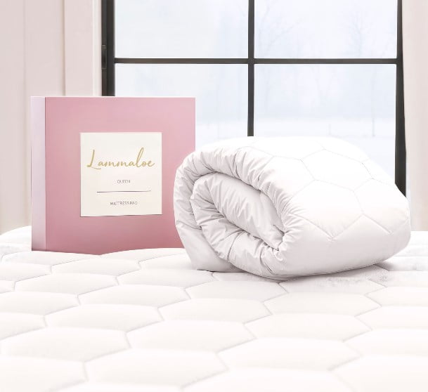 LammaLoe Queen Mattress Protector Waterproof, Softly Quilted Fitted Queen Mattress Pad, Deep Pocket Mattress Cover Queen Fits 8"-21", White