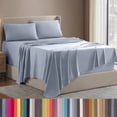 thumbnail image 1 of Lammaloe Queen Sheets Set, Hotel Style Deep Pocket 4 Piece Bed Sheets Queen, Luxury Soft Microfiber Queen Sheet Sets, Ice Blue, 1 of 8