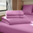 thumbnail image 1 of Lammaloe Sheets Set, Hotel Style Deep Pocket 4 Piece Bed Sheets, Luxury Soft Microfiber RV Short Queen Sheets Set, Light Pink, 1 of 8