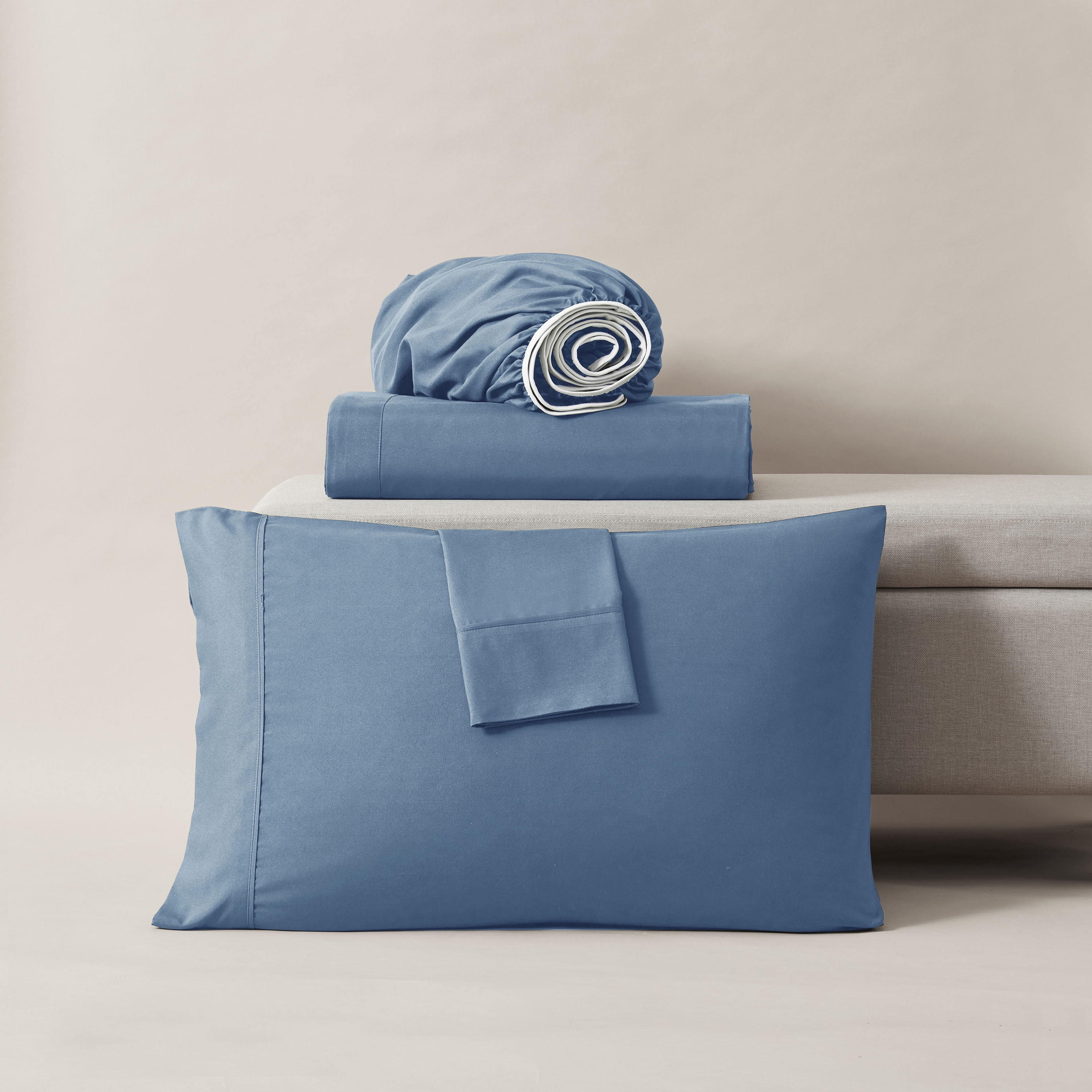 Lammaloe Split King Sheets Set, Hotel Style Deep Pocket 5 Piece Bed Sheets, Luxury Soft Microfiber Sheet Sets, Blue Heaven
