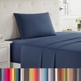 thumbnail image 1 of Lammaloe Twin XL Sheets Set, Hotel Style Deep Pocket 3 Piece Bed Sheets, Soft Microfiber Kids Bedding Set, Navy Blue, 1 of 8