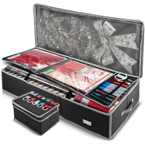 LAMMALOE Wrapping Paper Storage Organizer Container