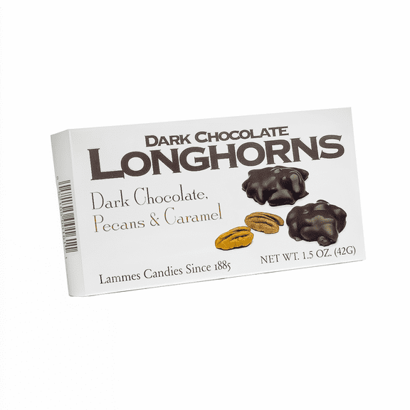 Lammes Candies Dark Chocolate Longhorns, 2 pc - Pack of 6