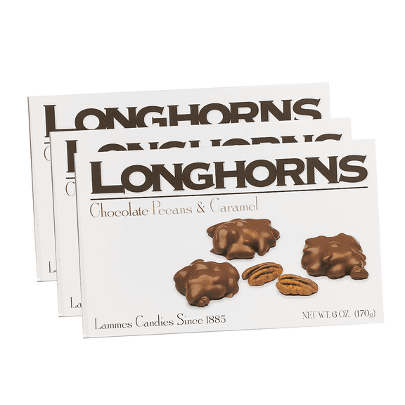 Lammes Candies LonghornPraline Combo Gift Box - Pecan, Caramel, Chocolate 12oz