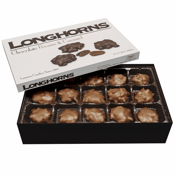 Lammes Candies Longhorns Gift Box - Pecan, Milk Chocolate, Caramel 36oz