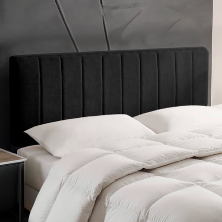 Lammlaoe King Headboard Only, Upholstered Wall Mounted, Peel and Stick Installation, Sound Reducing 3D Panel Design, Easy Assembly, Black