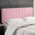 thumbnail image 1 of Lammlaoe King Headboard Only, Upholstered Wall Mounted, Peel and Stick Installation, Sound Reducing 3D Panel Design, Easy Assembly, Pink, 1 of 6