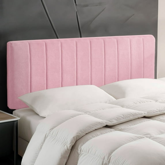 Lammlaoe King Headboard Only, Upholstered Wall Mounted, Peel and Stick Installation, Sound Reducing 3D Panel Design, Easy Assembly, Pink